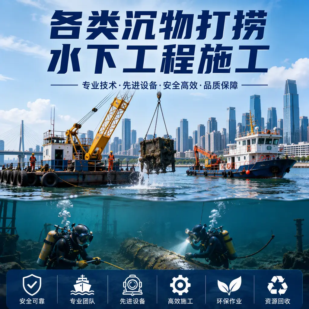 罗田各类沉物打捞，水下工程施工